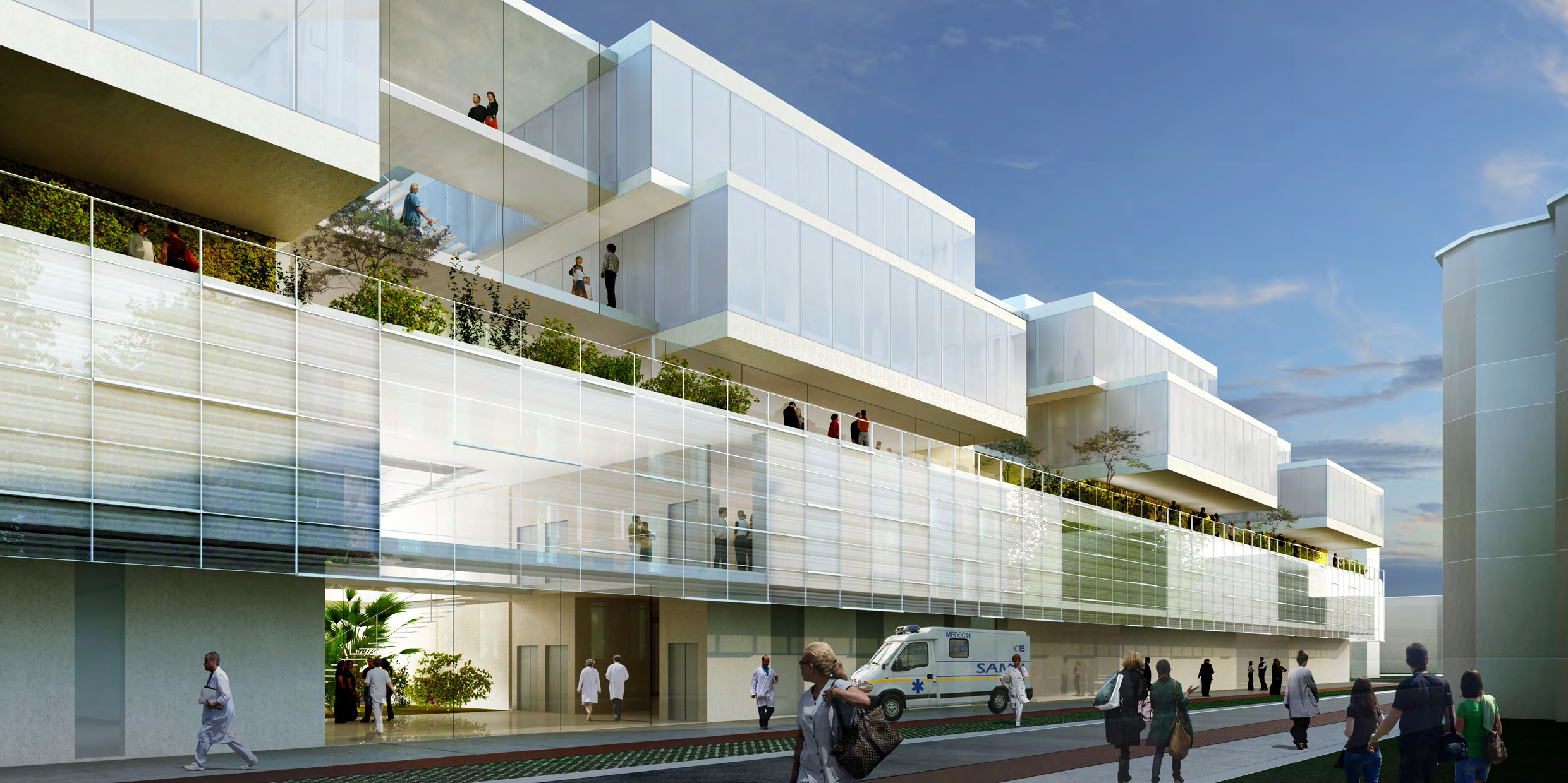 Lire la suite à propos de l’article Modernisation de l’Hôpital E. Herriot et construction du nouveau bâtiment H | Lyon (69)​ | Ateliers 2/3/4/