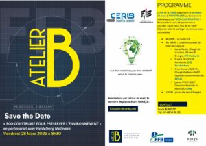 affiche petit déjeuner CERIB "écoconstruire pour préserver l'environnement"